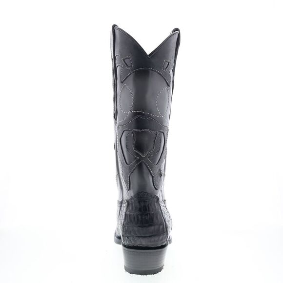 King Exotic Mens Caiman Belly Snip Toe Boots Black Boots (NWT) - Picture 6 of 7